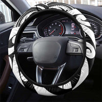 New Zealand Darts Steering Wheel Cover Aotearoa Maori Its In My DNA Black - Polynesian Pride