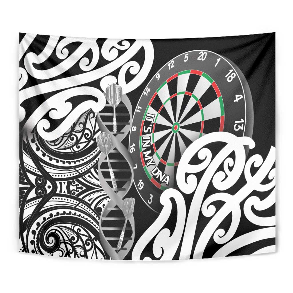 New Zealand Darts Tapestry Aotearoa Maori Its In My DNA Black - Polynesian Pride