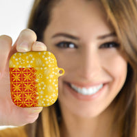 Kahili Quilt Hawaii AirPods Case Tropical Flower Seamless Half Style