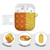 Kahili Quilt Hawaii AirPods Case Tropical Flower Seamless Half Style