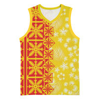 Kahili Quilt Hawaii Basketball Jersey Tropical Flower Seamless Half Style