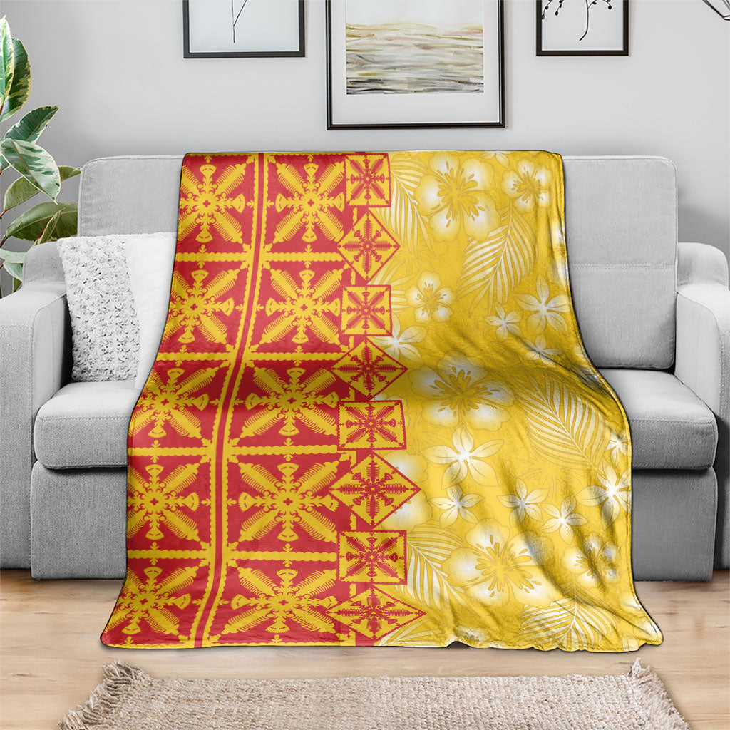 Kahili Quilt Hawaii Blanket Tropical Flower Seamless Half Style