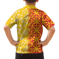 Kahili Quilt Hawaii Family Matching Mermaid Dress and Hawaiian Shirt Tropical Flower Seamless Half Style