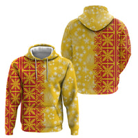 Kahili Quilt Hawaii Hoodie Tropical Flower Seamless Half Style
