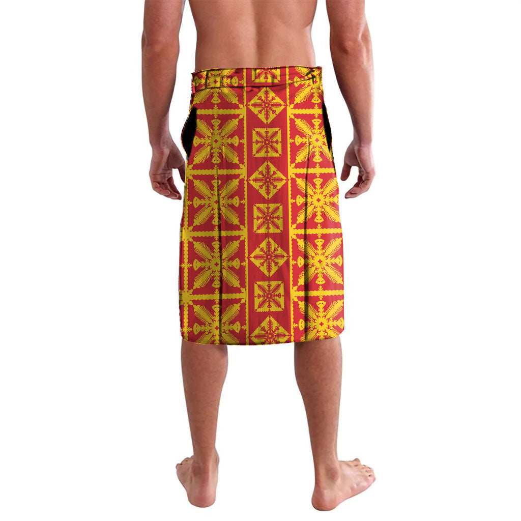 Kahili Quilt Hawaii Lavalava Tropical Flower Seamless Half Style