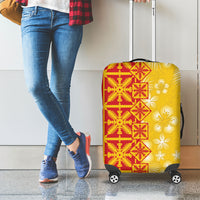 Kahili Quilt Hawaii Luggage Cover Tropical Flower Seamless Half Style