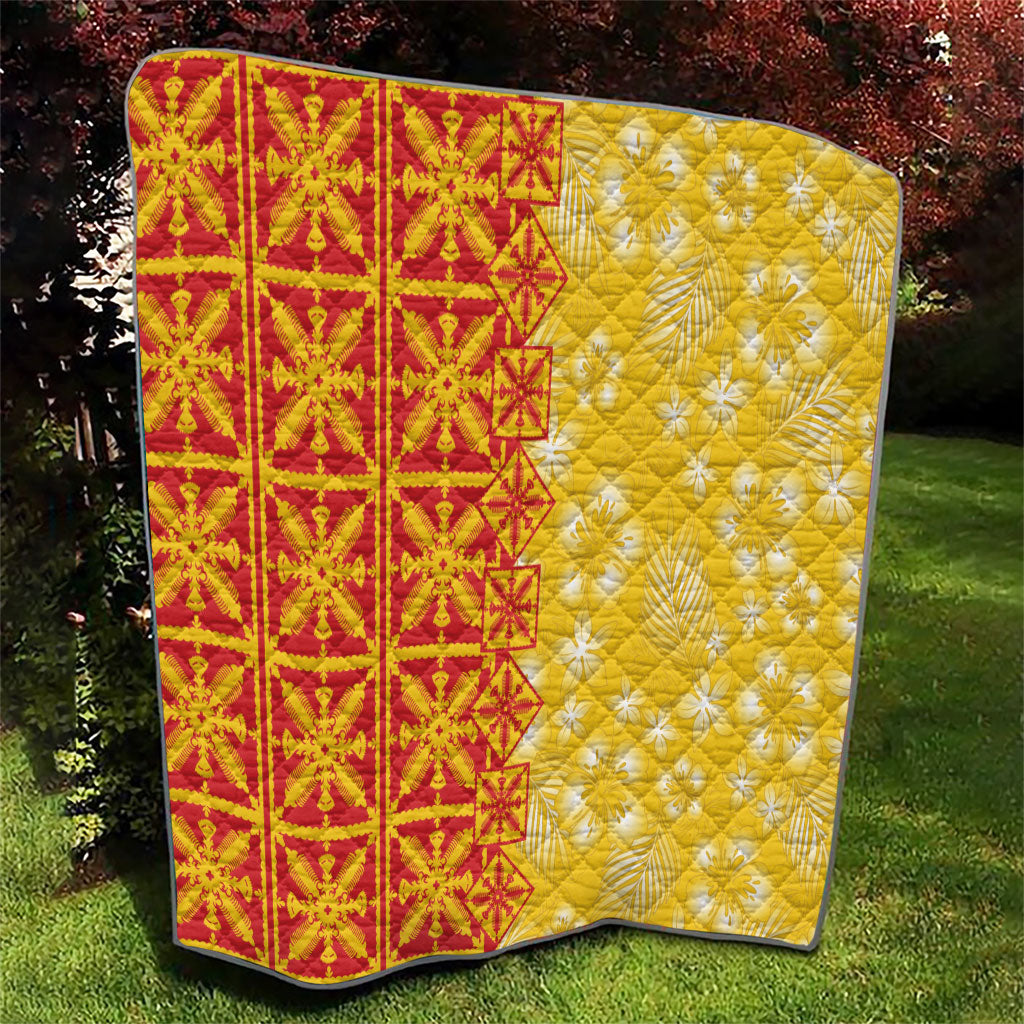 Kahili Quilt Hawaii Quilt Tropical Flower Seamless Half Style