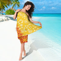Kahili Quilt Hawaii Sarong Tropical Flower Seamless Half Style