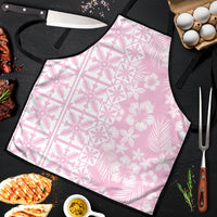 Pastel Pink Kahili Quilt Hawaii Apron Tropical Flower Seamless Half Style