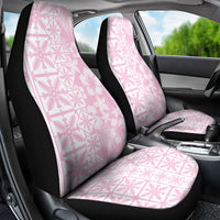 Pastel Pink Kahili Quilt Hawaii Car Seat Cover Tropical Flower Seamless Half Style