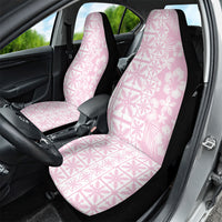 Pastel Pink Kahili Quilt Hawaii Car Seat Cover Tropical Flower Seamless Half Style