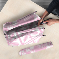 Pastel Pink Kahili Quilt Hawaii Umbrella Tropical Flower Seamless Half Style