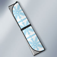 Pastel Blue Kahili Quilt Hawaii Auto Sun Shade Tropical Flower Seamless Half Style