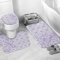 Pastel Purple Kahili Quilt Hawaii Bathroom Set Tropical Flower Seamless Half Style
