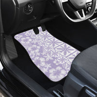 Pastel Purple Kahili Quilt Hawaii Car Mats Tropical Flower Seamless Half Style