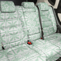 Pastel Green Kahili Quilt Hawaii Back Car Seat Cover Tropical Flower Seamless Half Style