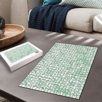 Pastel Green Kahili Quilt Hawaii Puzzle Tropical Flower Seamless Half Style