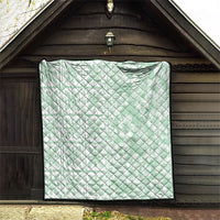 Pastel Green Kahili Quilt Hawaii Quilt Tropical Flower Seamless Half Style