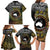 Personalised Australia And Vanuatu Family Matching Long Sleeve Bodycon Dress and Hawaiian Shirt Aboriginal Lizard Polynesia Ni-Van Pig Tusk