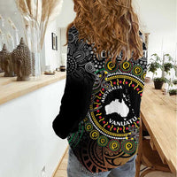 Personalised Australia And Vanuatu Women Casual Shirt Aboriginal Lizard Polynesia Ni-Van Pig Tusk
