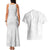 American Samoa White Sunday Couples Matching Tank Maxi Dress and Hawaiian Shirt Lotu Tamaiti Plumeria With Samoan Pattern