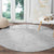 American Samoa White Sunday Round Carpet Lotu Tamaiti Plumeria With Samoan Pattern