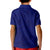 Blue Polynesia Kid Polo Shirt Polynesian Pattern Mix Plumeria