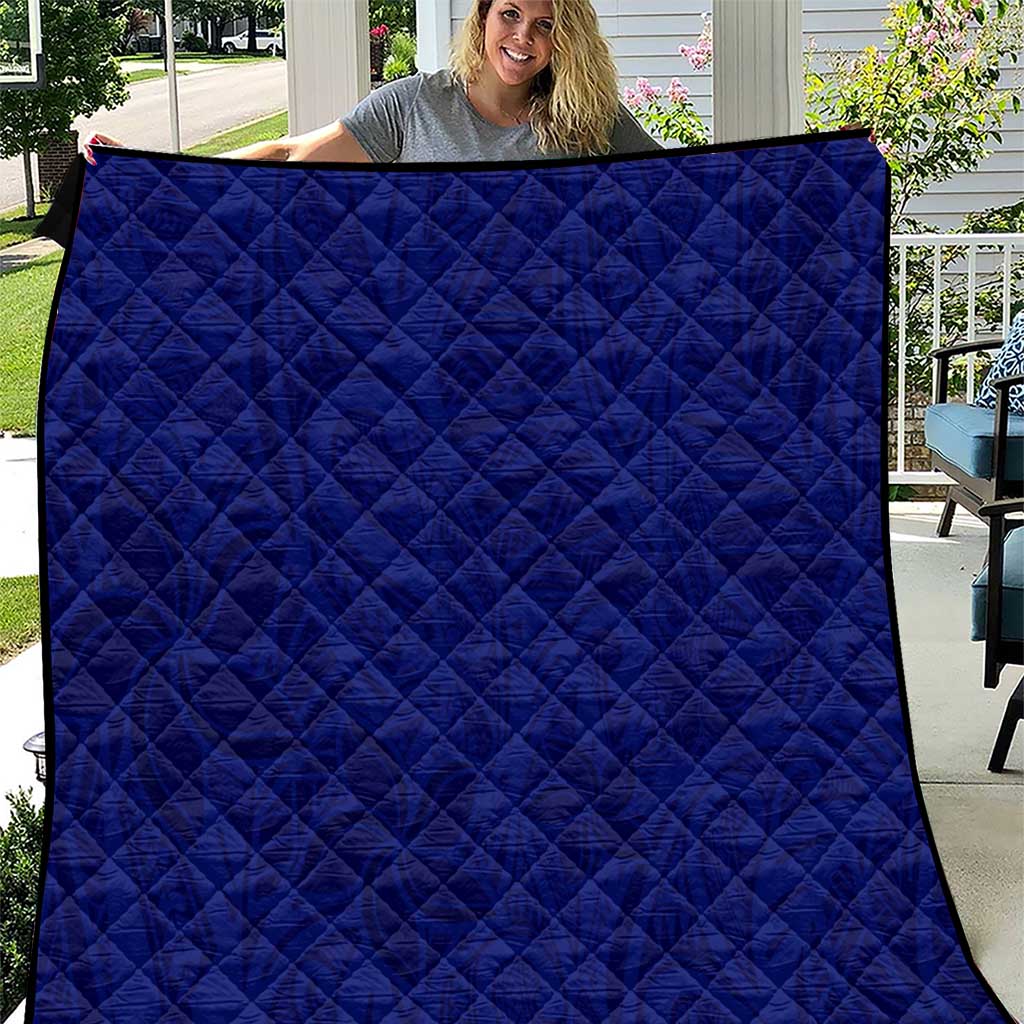 Blue Polynesia Quilt Polynesian Pattern Mix Plumeria LT14 Blue - Polynesian Pride