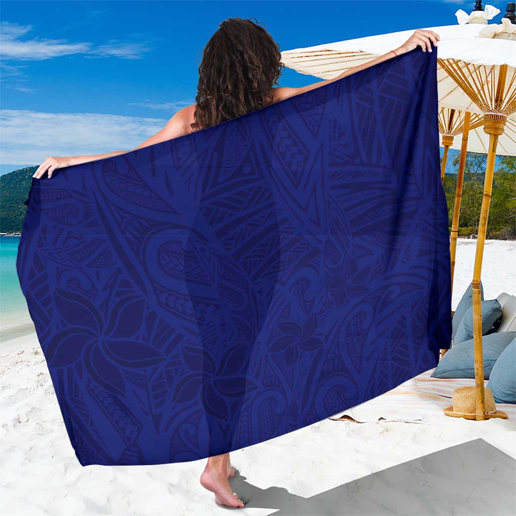 Blue Polynesia Sarong Polynesian Pattern Mix Plumeria