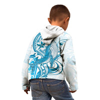 Blue Hawaii Humpback Whale Kid Hoodie Polynesian Tribal Ocean Vibes