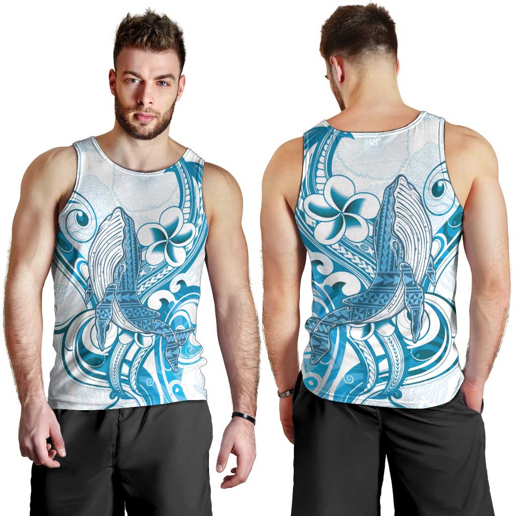 Blue Hawaii Humpback Whale Men Tank Top Polynesian Tribal Ocean Vibes