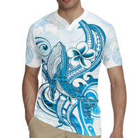 Blue Hawaii Humpback Whale Rugby Jersey Polynesian Tribal Ocean Vibes