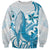 Blue Hawaii Humpback Whale Sweatshirt Polynesian Tribal Ocean Vibes