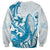 Blue Hawaii Humpback Whale Sweatshirt Polynesian Tribal Ocean Vibes