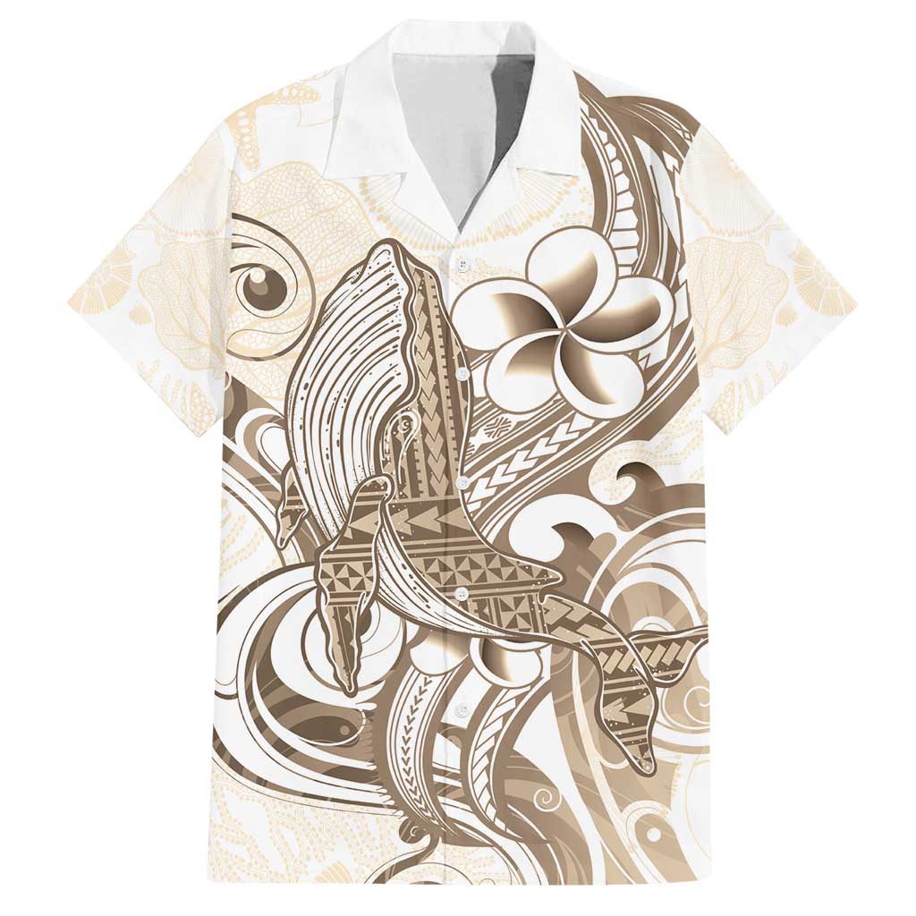 Brown Hawaii Humpback Whale Family Matching Summer Maxi Dress and Hawaiian Shirt Polynesian Tribal Ocean Vibes