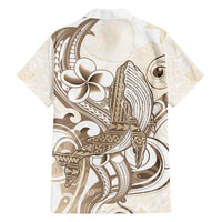 Brown Hawaii Humpback Whale Family Matching Summer Maxi Dress and Hawaiian Shirt Polynesian Tribal Ocean Vibes