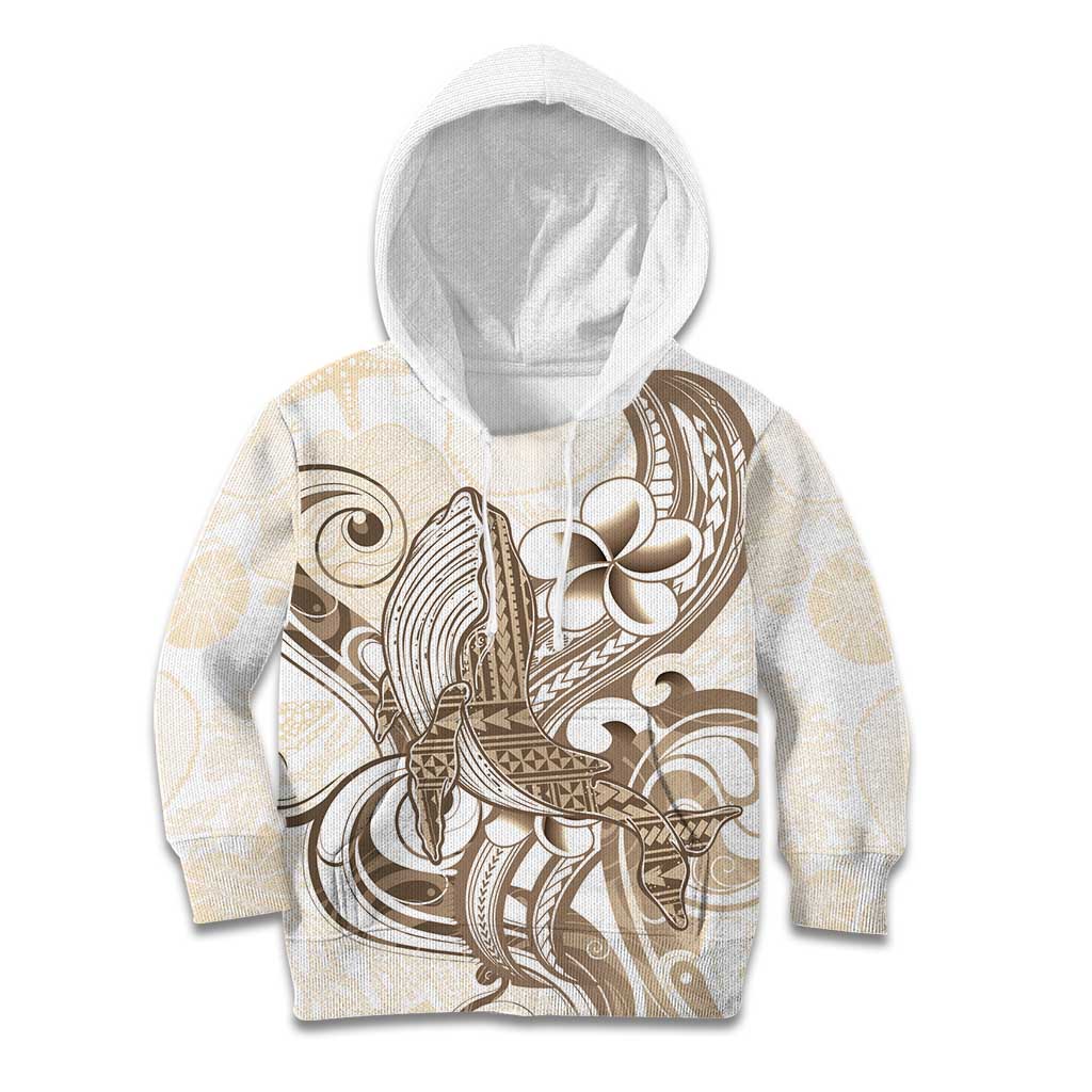 Brown Hawaii Humpback Whale Kid Hoodie Polynesian Tribal Ocean Vibes