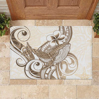 Brown Hawaii Humpback Whale Rubber Doormat Polynesian Tribal Ocean Vibes