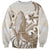 Brown Hawaii Humpback Whale Sweatshirt Polynesian Tribal Ocean Vibes
