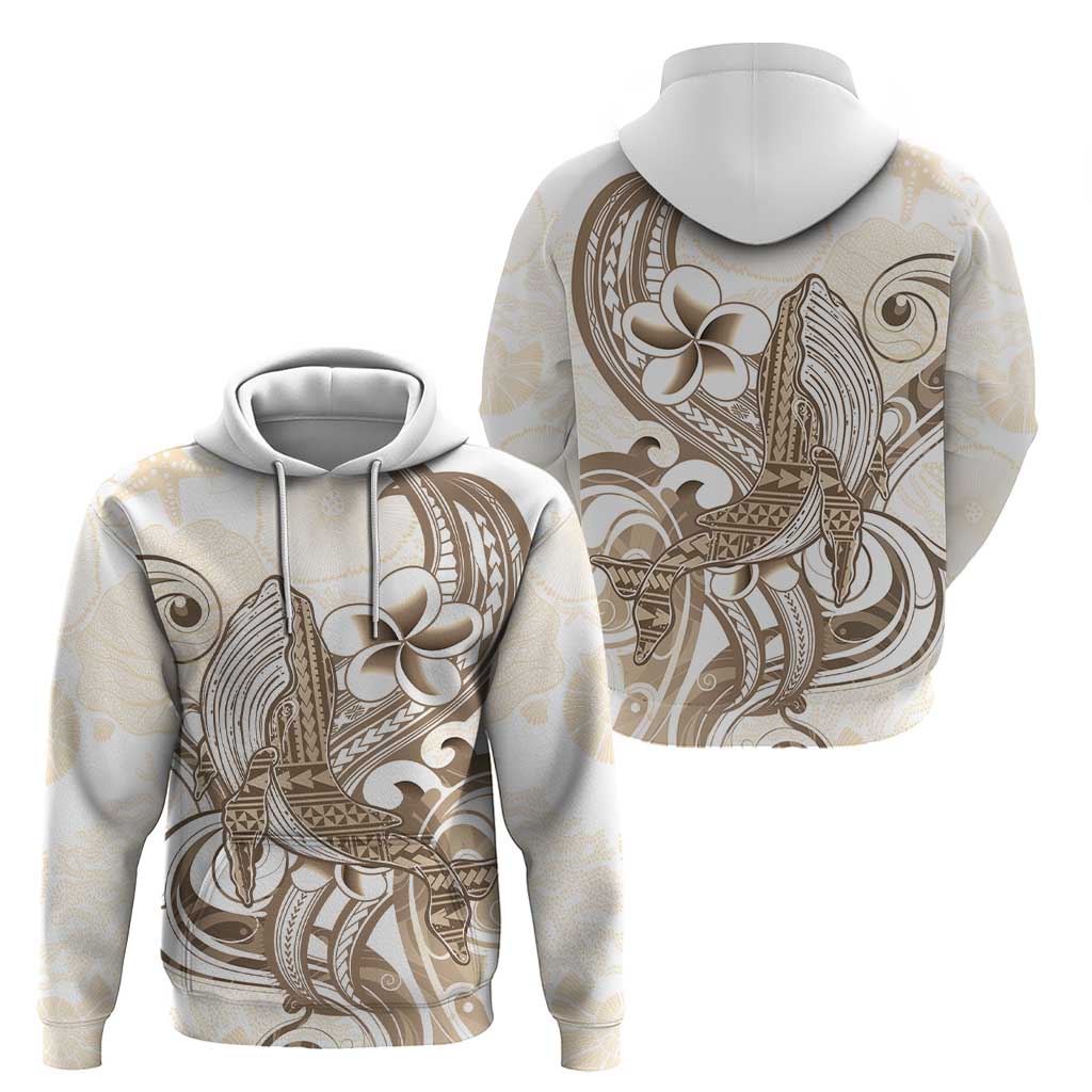 Brown Hawaii Humpback Whale Zip Hoodie Polynesian Tribal Ocean Vibes
