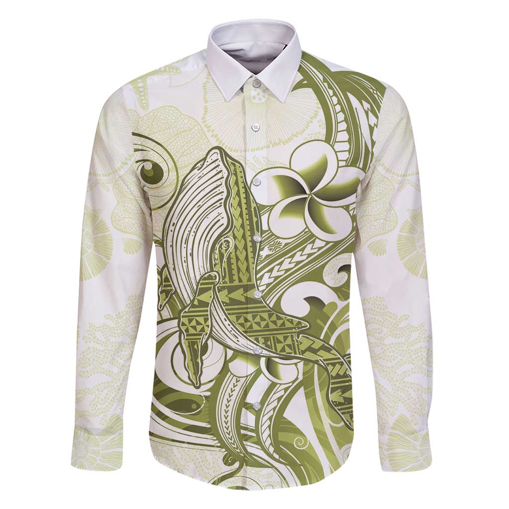 Lime Green Hawaii Family Matching Mermaid Dress and Hawaiian Shirt Humpback Whale Tattoo Polynesian Tribal Ocean Vibes