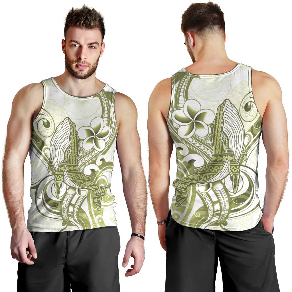 Lime Green Hawaii Men Tank Top Humpback Whale Tattoo Polynesian Tribal Ocean Vibes