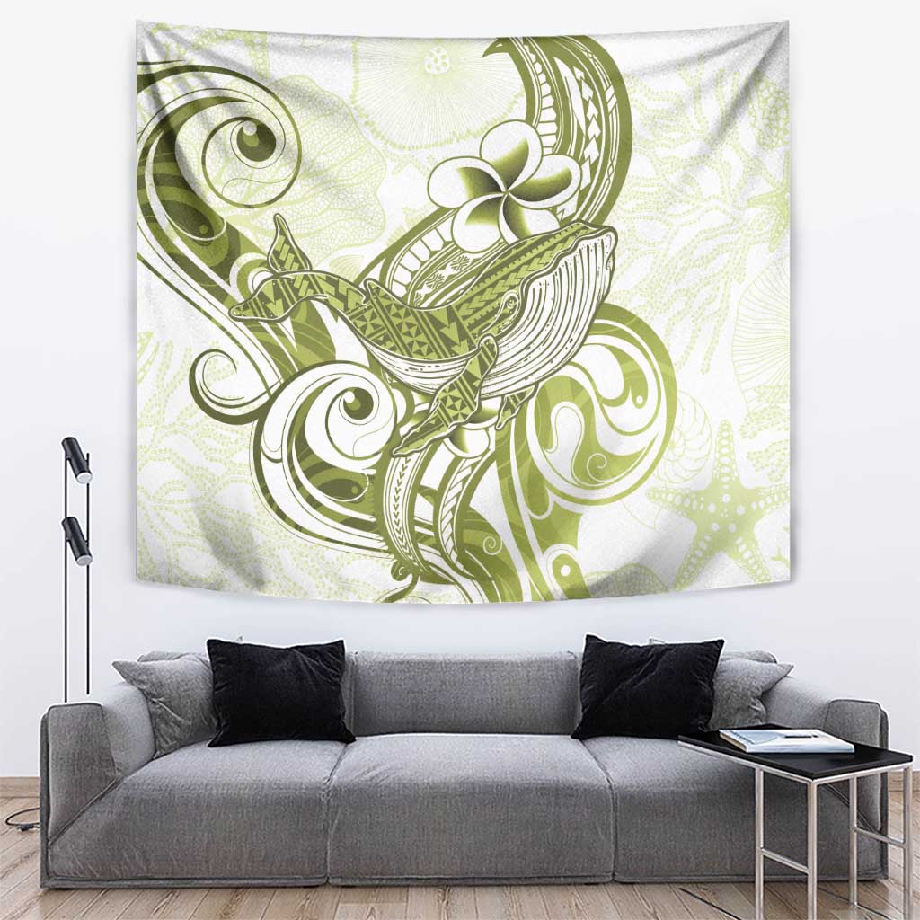 Lime Green Hawaii Tapestry Humpback Whale Tattoo Polynesian Tribal Ocean Vibes LT14 Lime Green - Polynesian Pride
