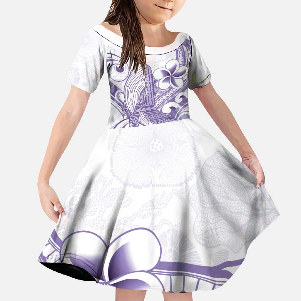 Purple Hawaii Family Matching Mermaid Dress and Hawaiian Shirt Humpback Whale Tattoo Polynesian Tribal Ocean Vibes