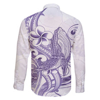 Purple Hawaii Family Matching Short Sleeve Bodycon Dress and Hawaiian Shirt Humpback Whale Tattoo Polynesian Tribal Ocean Vibes