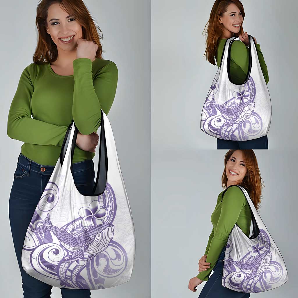 Purple Hawaii Grocery Bag Humpback Whale Tattoo Polynesian Tribal Ocean Vibes