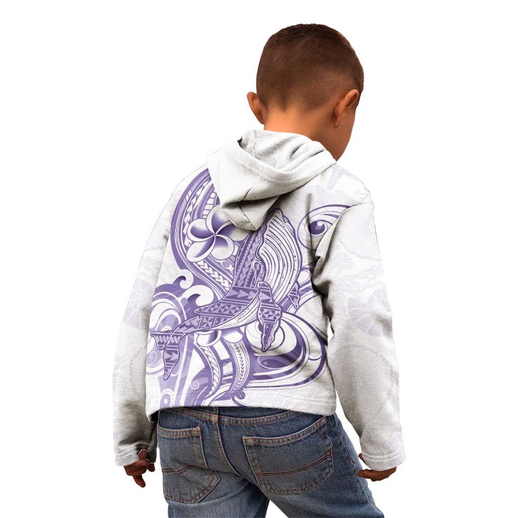 Purple Hawaii Kid Hoodie Humpback Whale Tattoo Polynesian Tribal Ocean Vibes