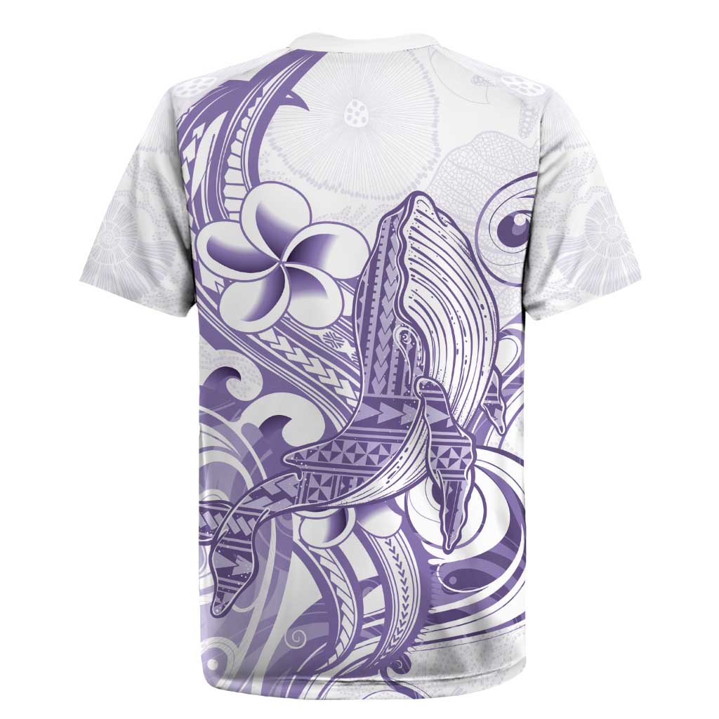 Purple Hawaii Rugby Jersey Humpback Whale Tattoo Polynesian Tribal Ocean Vibes