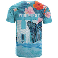 Personalised Hawaii T Shirt Humpback Whale Tattoo With Tropical Flowers