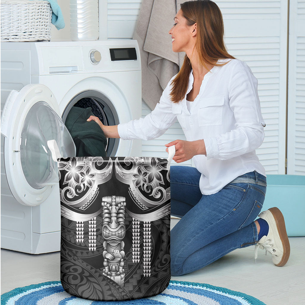 Tiki Drum Hawaii Laundry Basket Hawaiian Kakau Tattoo Style